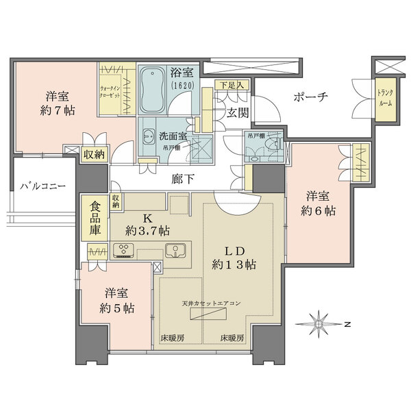 ワールドシティタワーズブリーズタワーの間取図