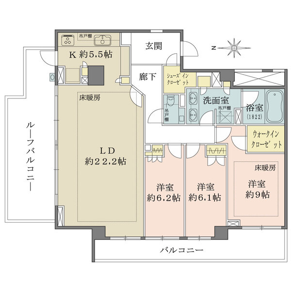 パークコート渋谷大山町ザ・プラネ悠邸の間取図