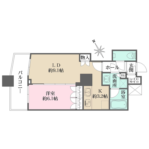 ザ・パークハウス西新宿タワー60の間取図