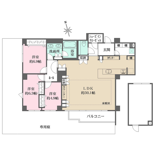 代々木パークマンションの間取図