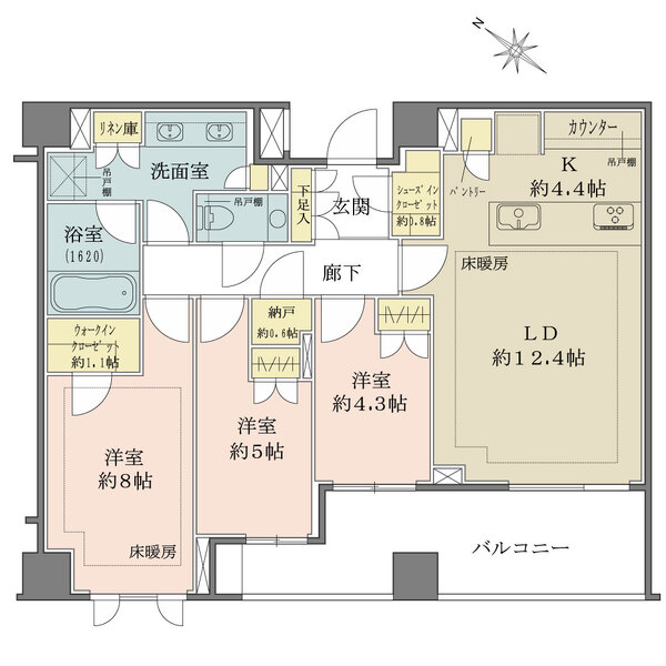 ザ・パークハウス千代田六番町の間取図