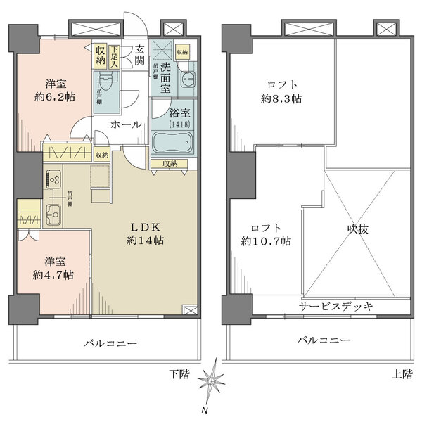 ザ・コスギタワーの間取図