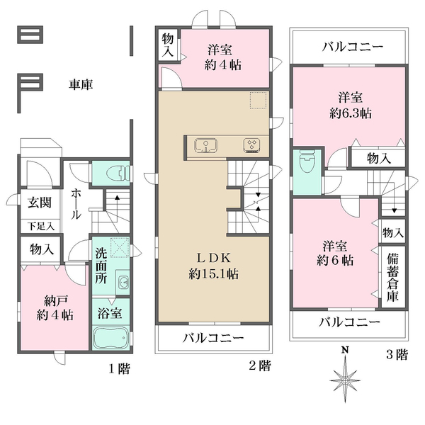 A号棟の間取図