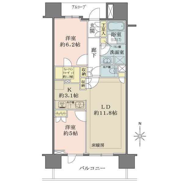 ザ・パークハウス川崎の間取図