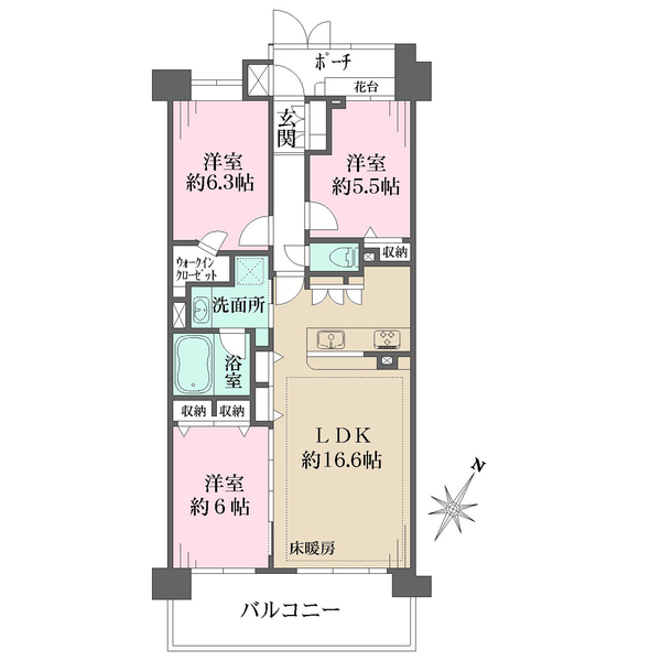 コスモステージ武蔵新城の間取図