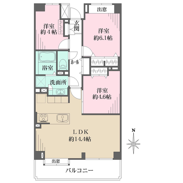 新丸子パークハウスの間取図