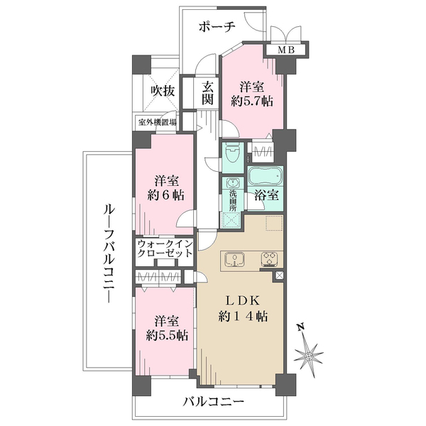ライオンズシティ武蔵小杉の間取図
