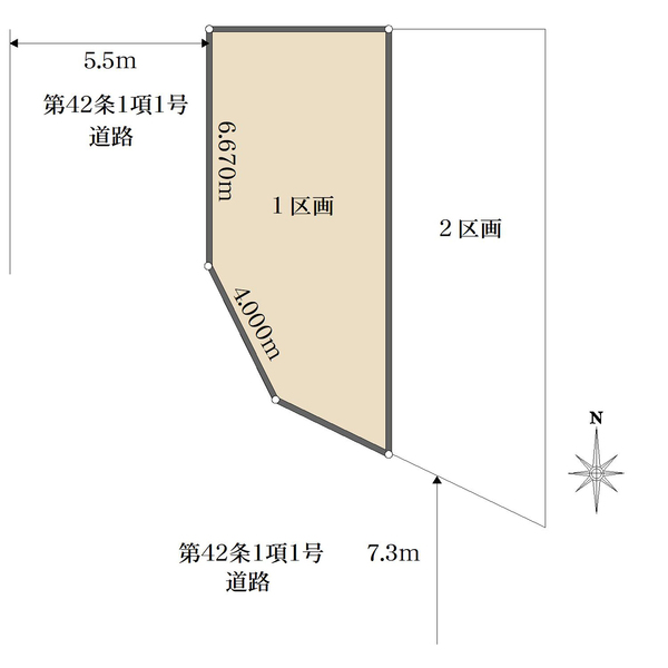 1区画の間取図