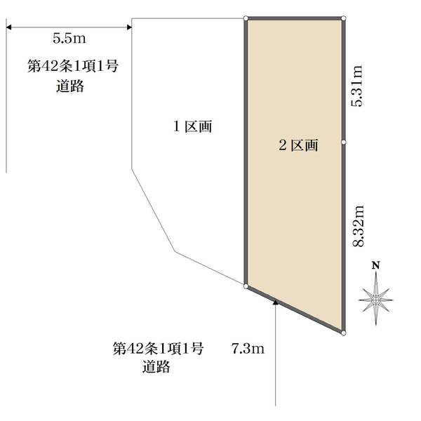 2区画の間取図