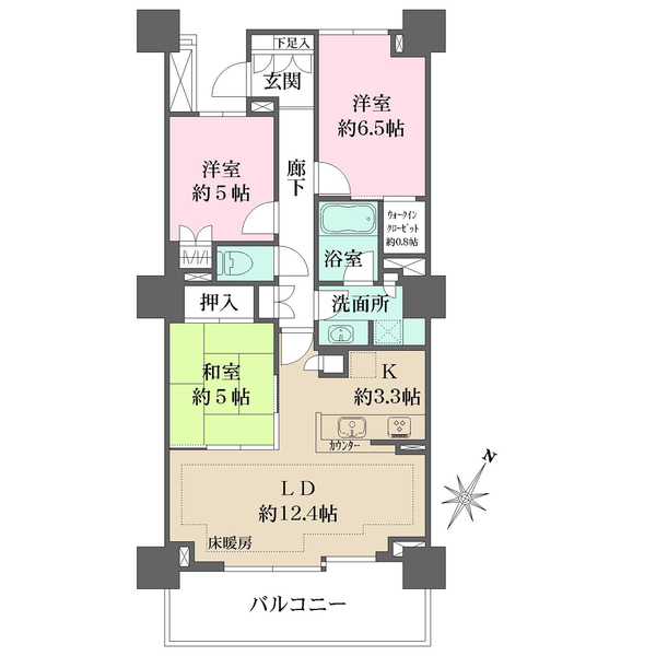 MID　OASIS　TOWERSの間取図