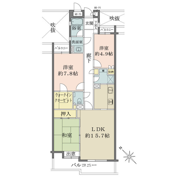 藤和日吉ホームズの間取図