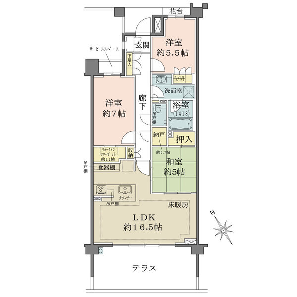 ザ・パークハウス日吉の間取図