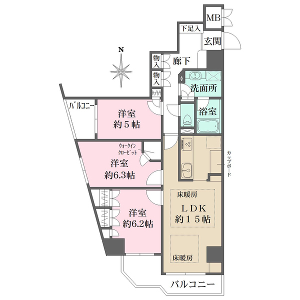 グレイスガーデン多摩川の間取図