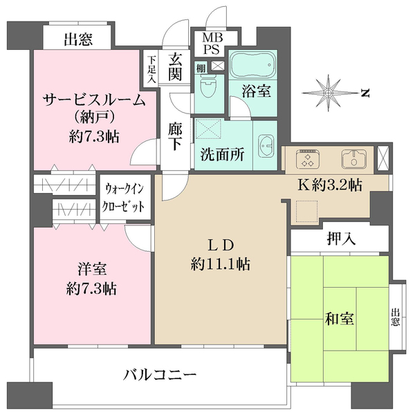 ライオンズマンション武蔵小杉第3の間取図