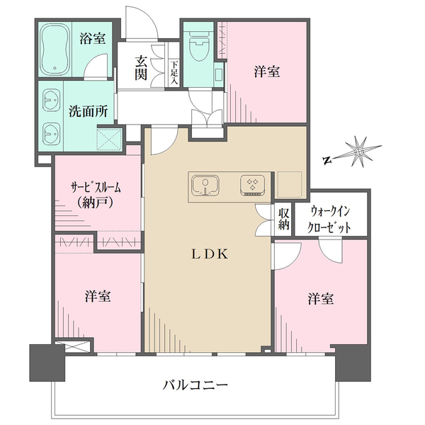 GLOBAL　FRONT　TOWERの間取図