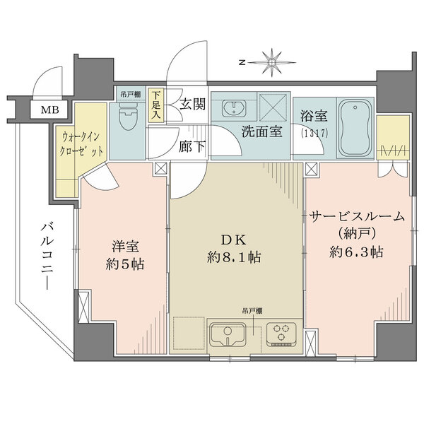 シーズクロノス蒲田の間取図