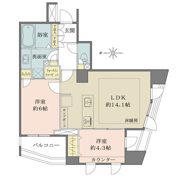 シティハウス代々木ステーションコートの間取図