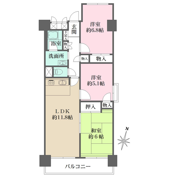南六郷パークハウスの間取図