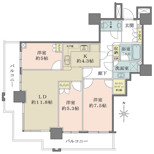 ベイクレストタワーの間取図