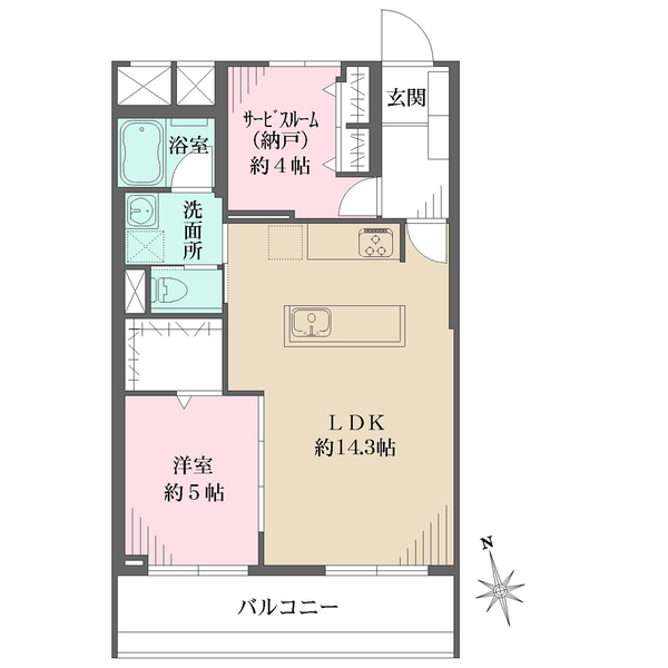 ゼームス坂パークハウスの間取図