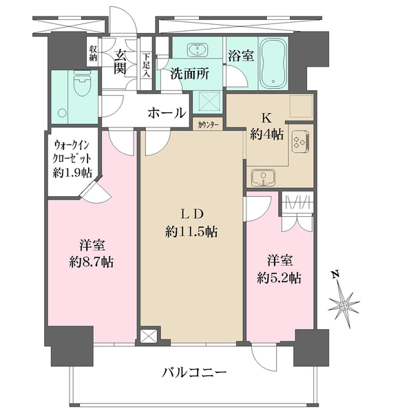 クレストプライムタワー芝の間取図