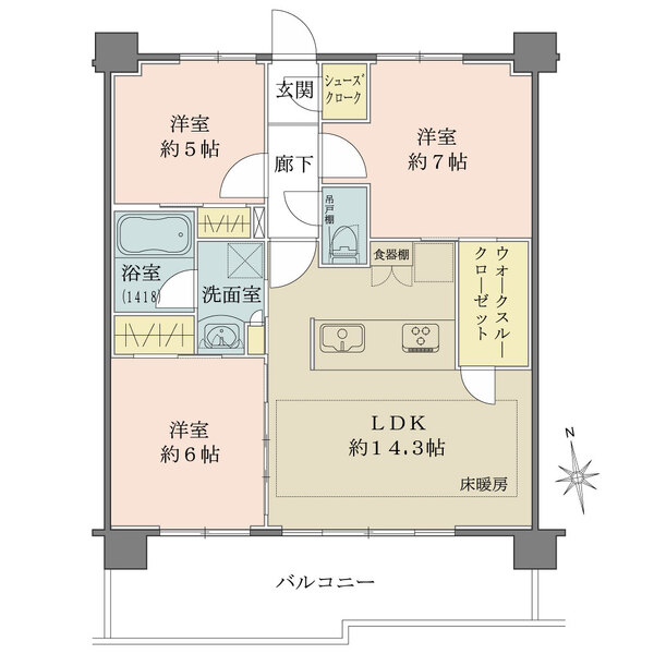 ミオカステーロ梅屋敷の間取図