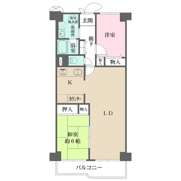 ローズハイツ仙台坂の間取図