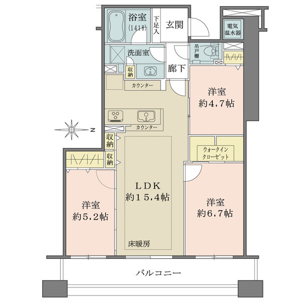 ニューシティ東戸塚タワーズシティパークタワー東戸塚の間取図