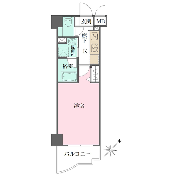 グリフィン新横浜・六番館の間取図