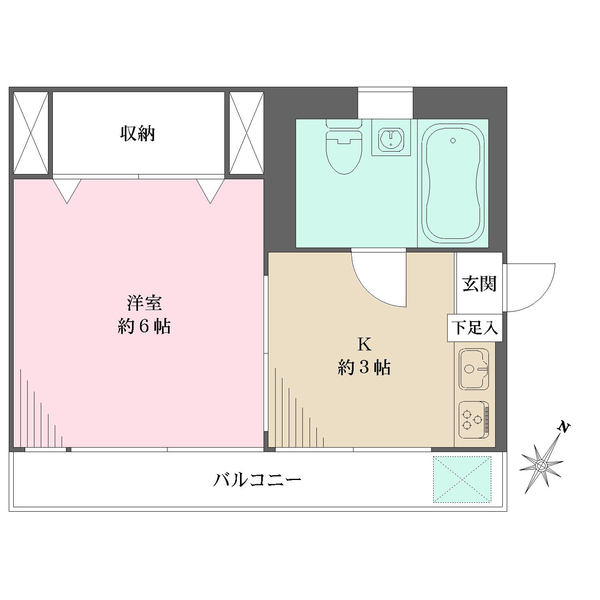 品川コーポの間取図
