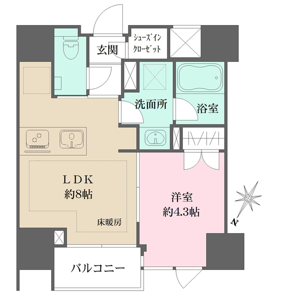 ピアース大井仙台坂の間取図