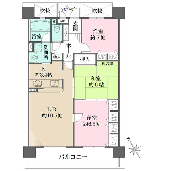 ガーデンヒルズ三河安城の間取図