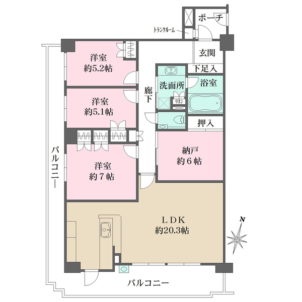 藤和東山公園ホームズの間取図