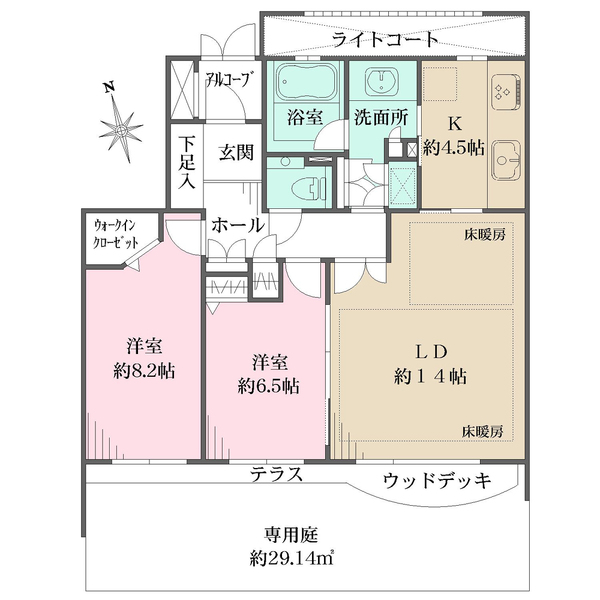 パークハウス御幸山南館の間取図