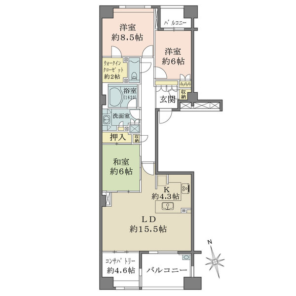 フォレスト東山パークハウスの間取図