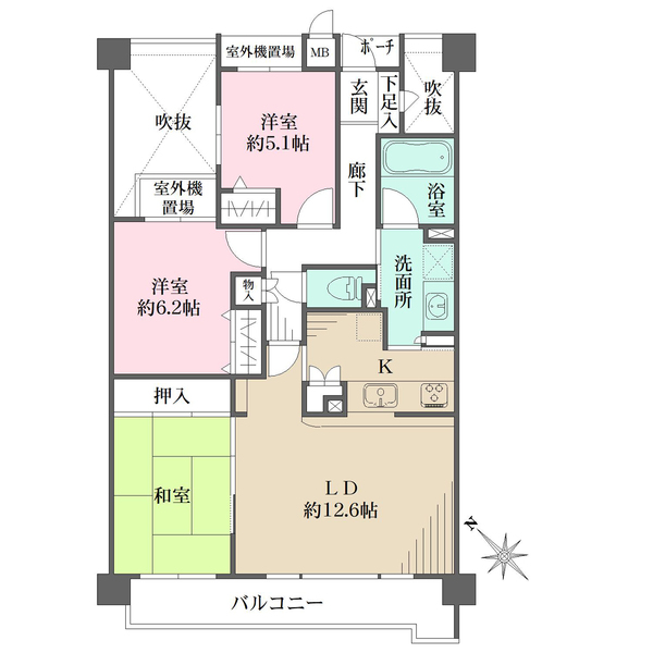 八事岳見ヒルズの間取図