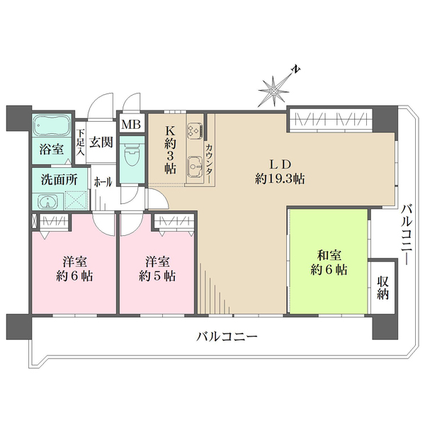 ユーハウス東枇杷島の間取図