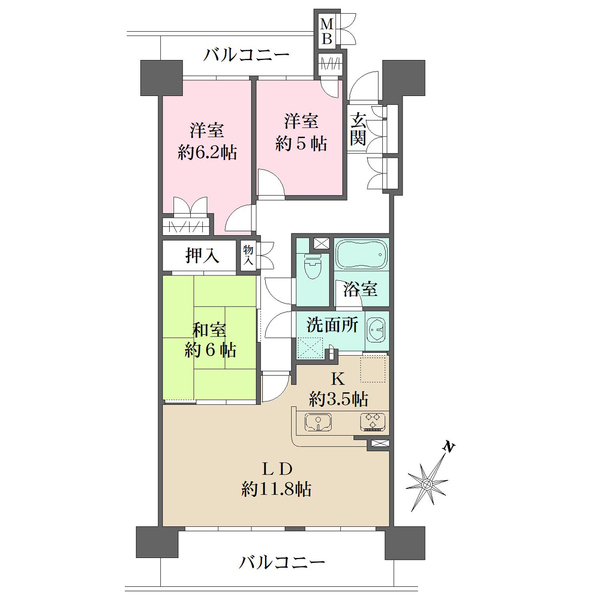 パークシティ上小田井の間取図