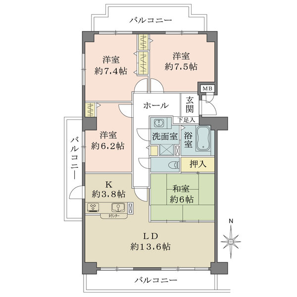 フレスト犬山の間取図