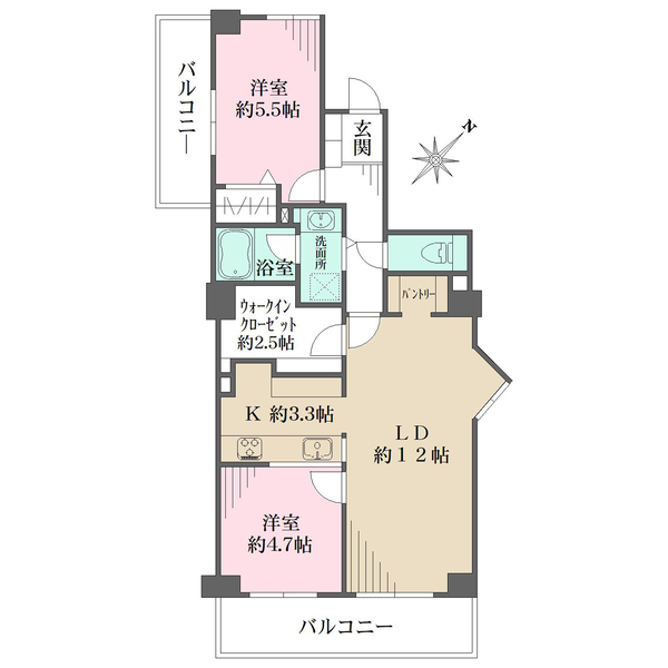 グリーンハイツ外堀通りの間取図