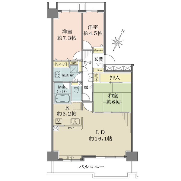 桃花台パークヒルズの間取図
