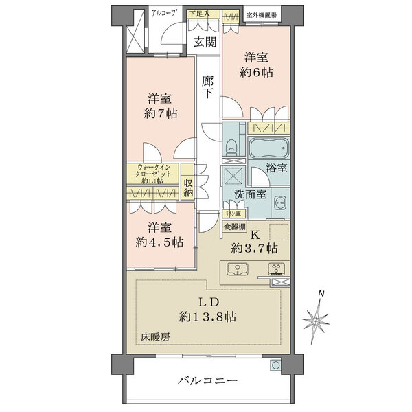 ザ・パークハウス東山レジデンスの間取図