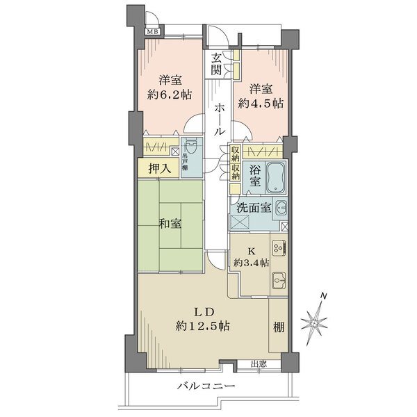 富士見台パークハイツの間取図