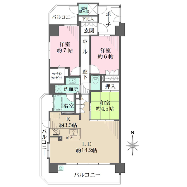 モアグレース八事富士見の間取図