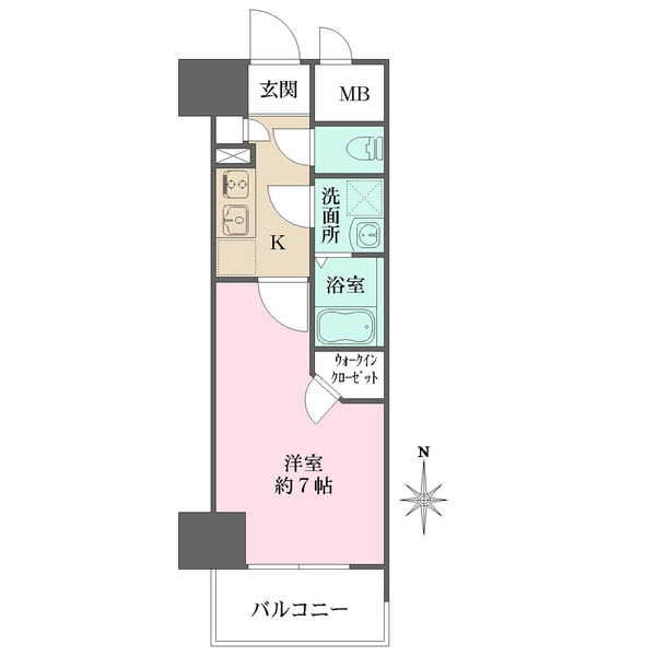 エスリード心斎橋ラグジェの間取図
