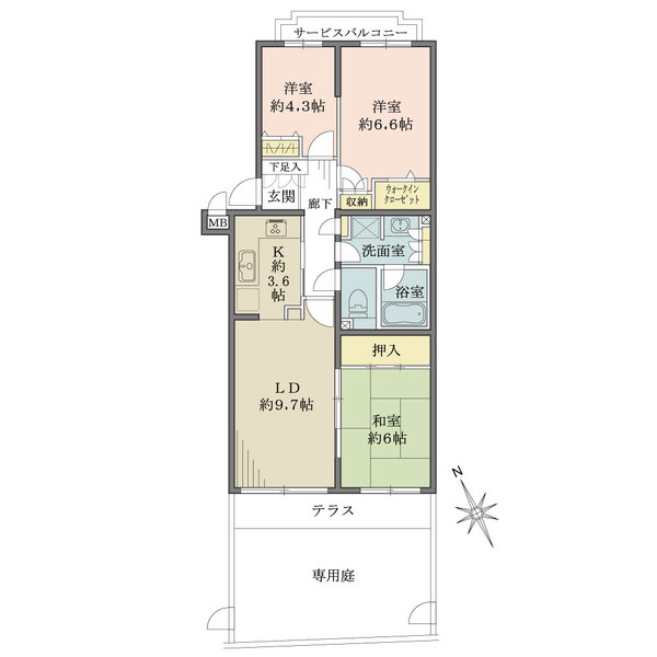 覚王山パークハウスの間取図