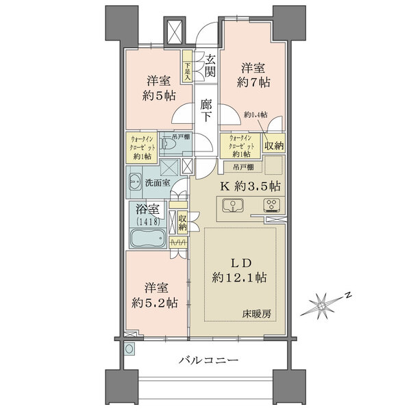 ザ・パークハウス名古屋の間取図