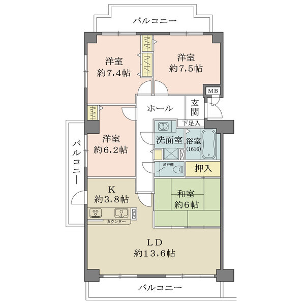 フレスト犬山の間取図