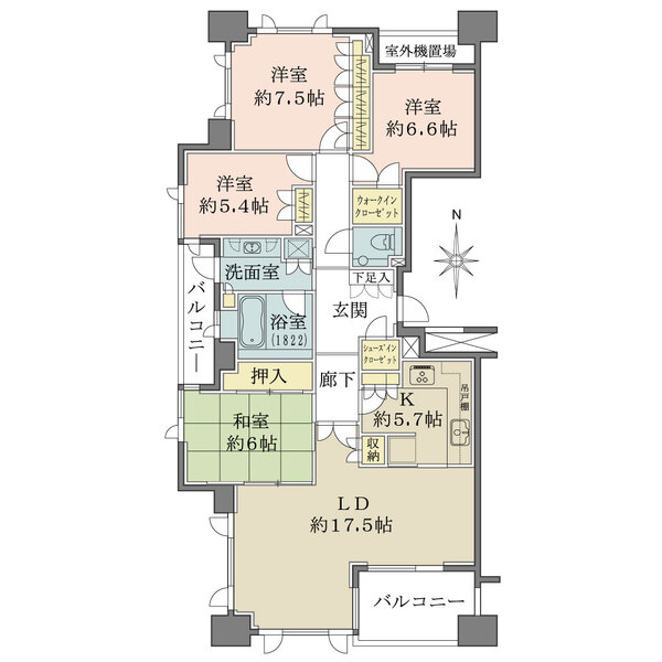 セントラルガーデン・レジデンスA棟の間取図