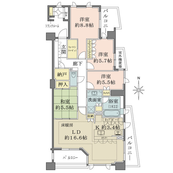 パークハウス高見ザ・レジデンスの間取図